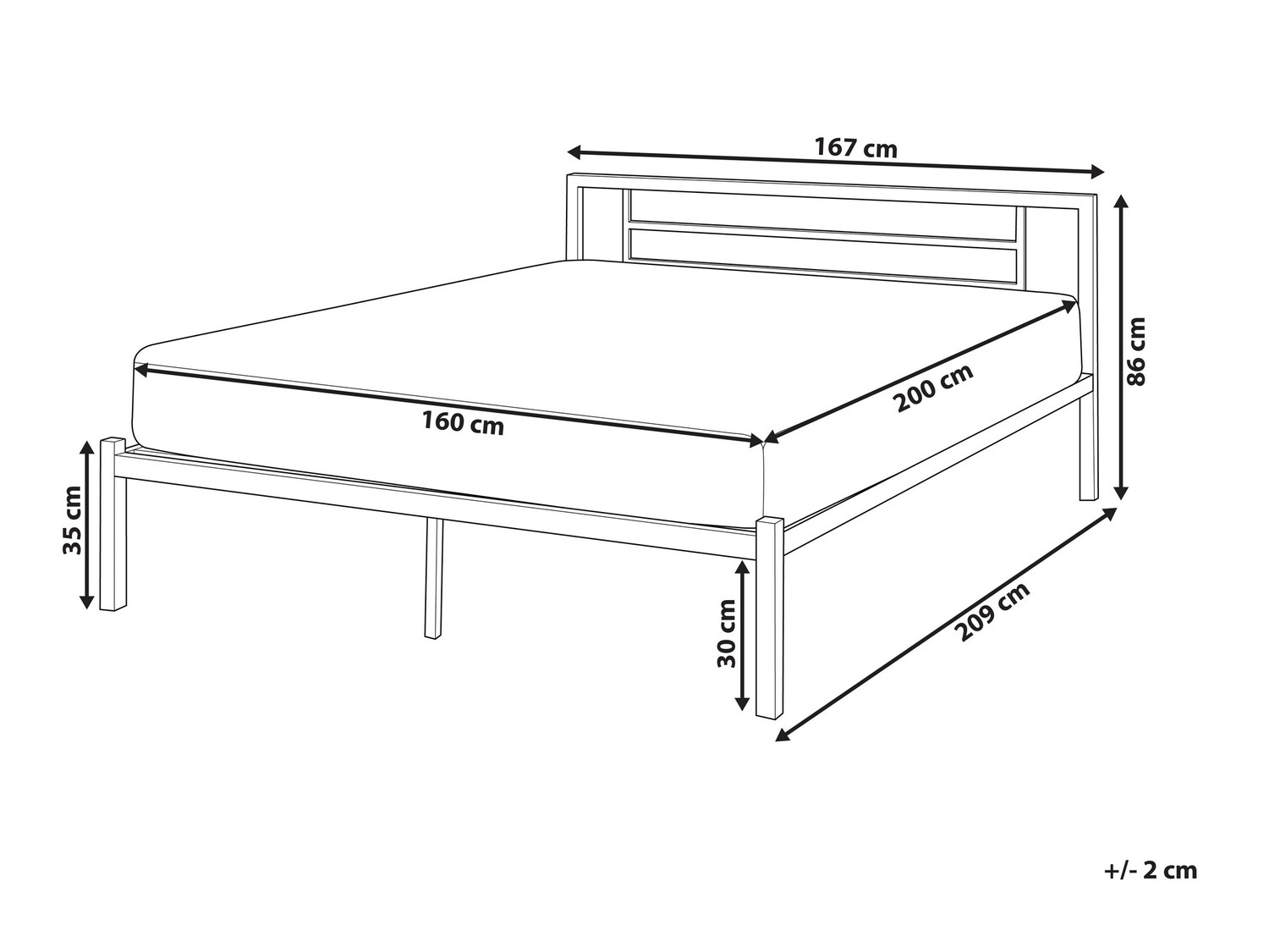 Postelja Berwyn 771 (Črna)