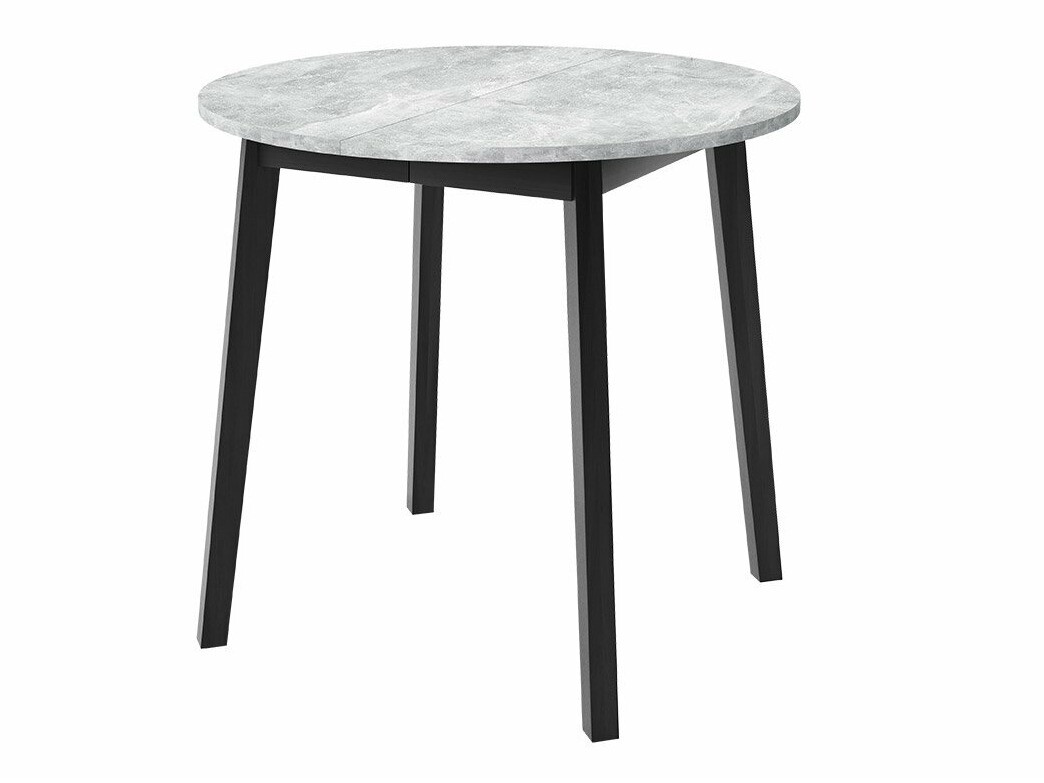 Jedilniški komplet Edmond 119 (Sivi marmor + Črna)