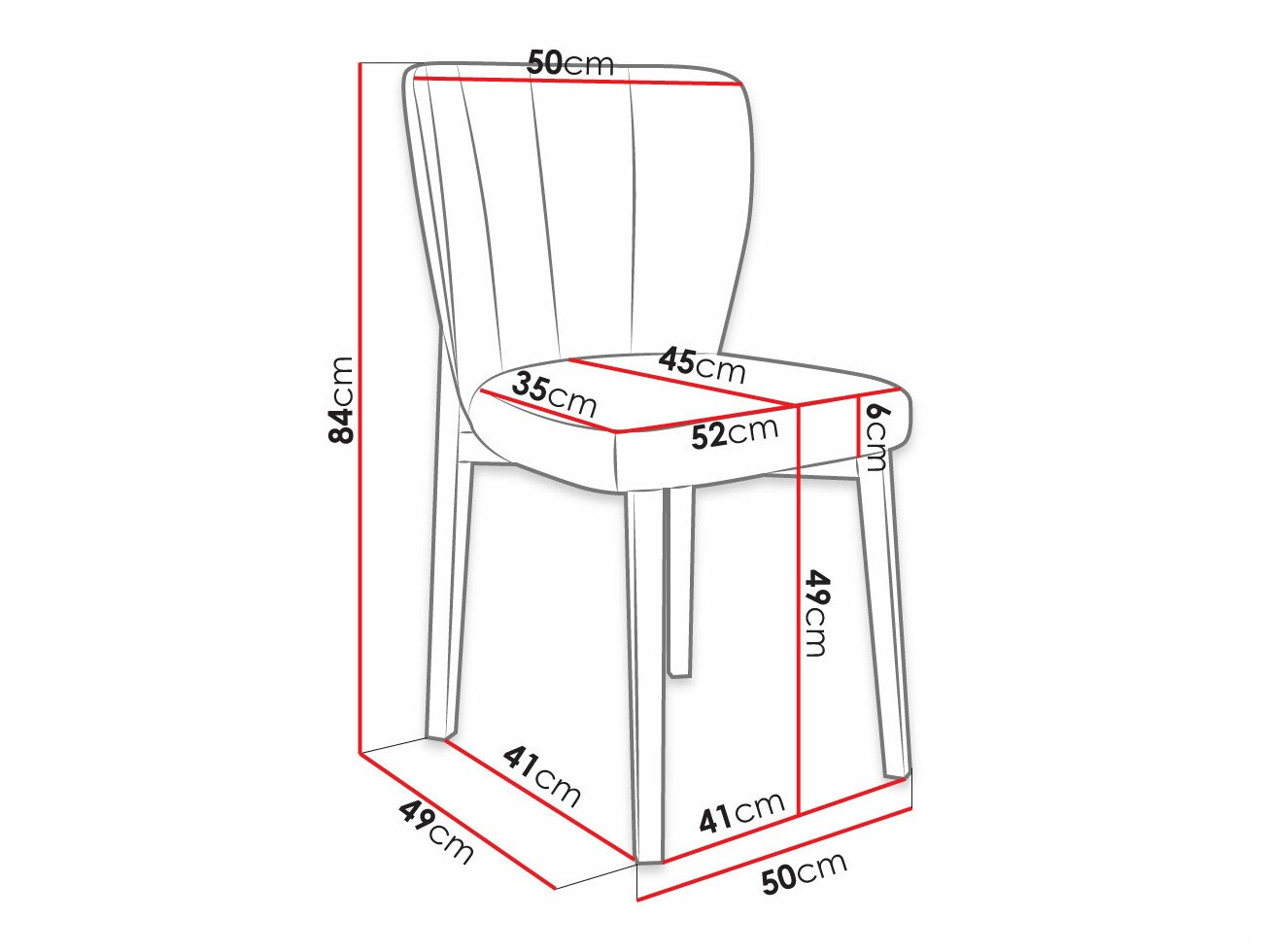 Stol Racine 130 (Črna + Magic Velvet 2258)