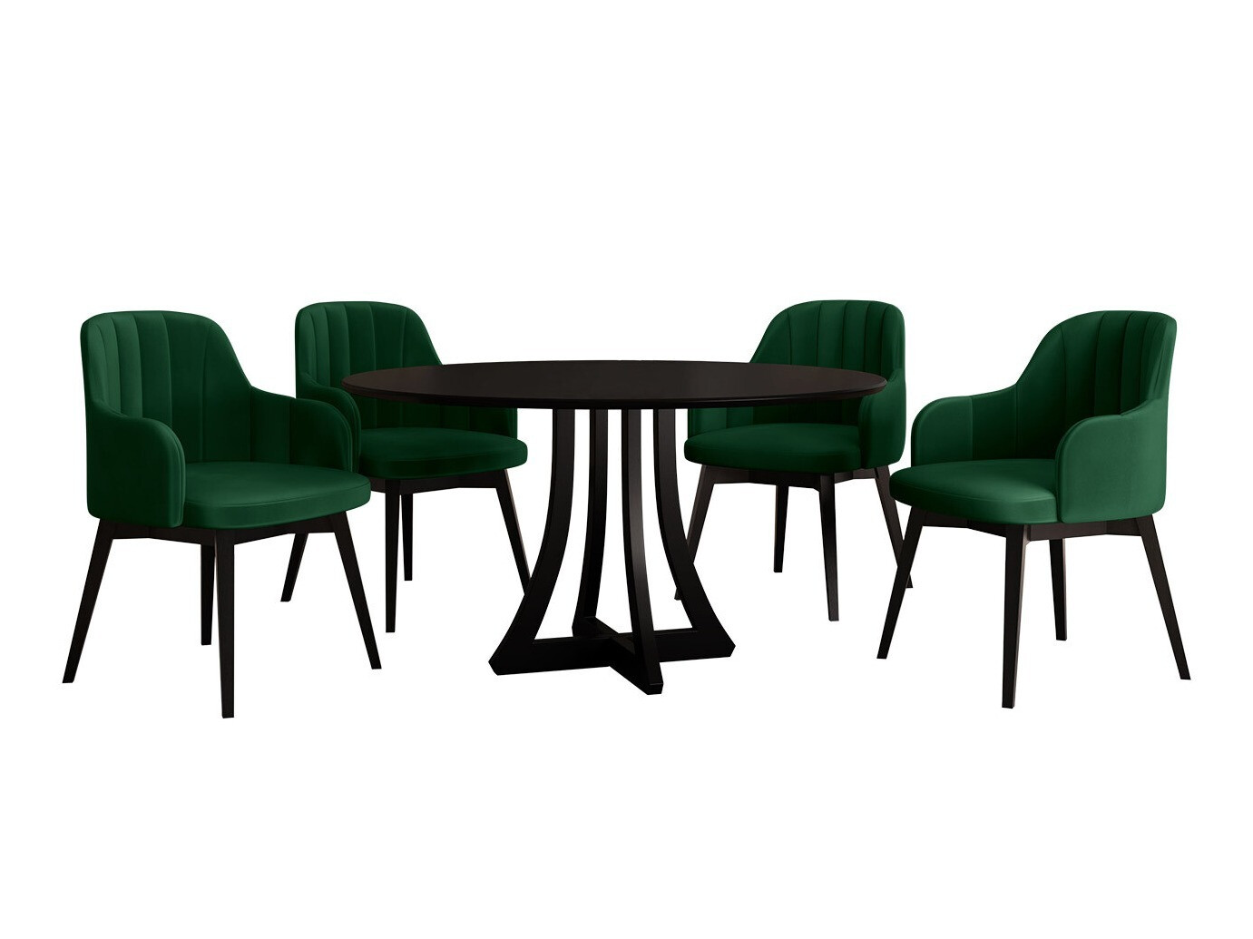 Jedilniški komplet Racine 128 (Črna)