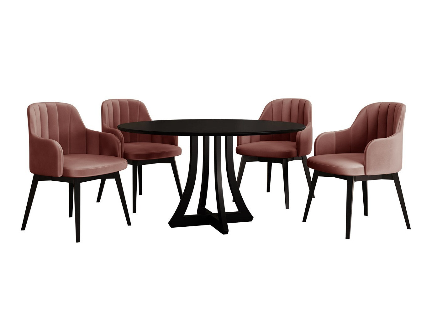 Jedilniški komplet Racine 128 (Črna)