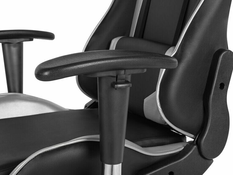 Gaming stol Berwyn 820 (Črna + Srebrna)