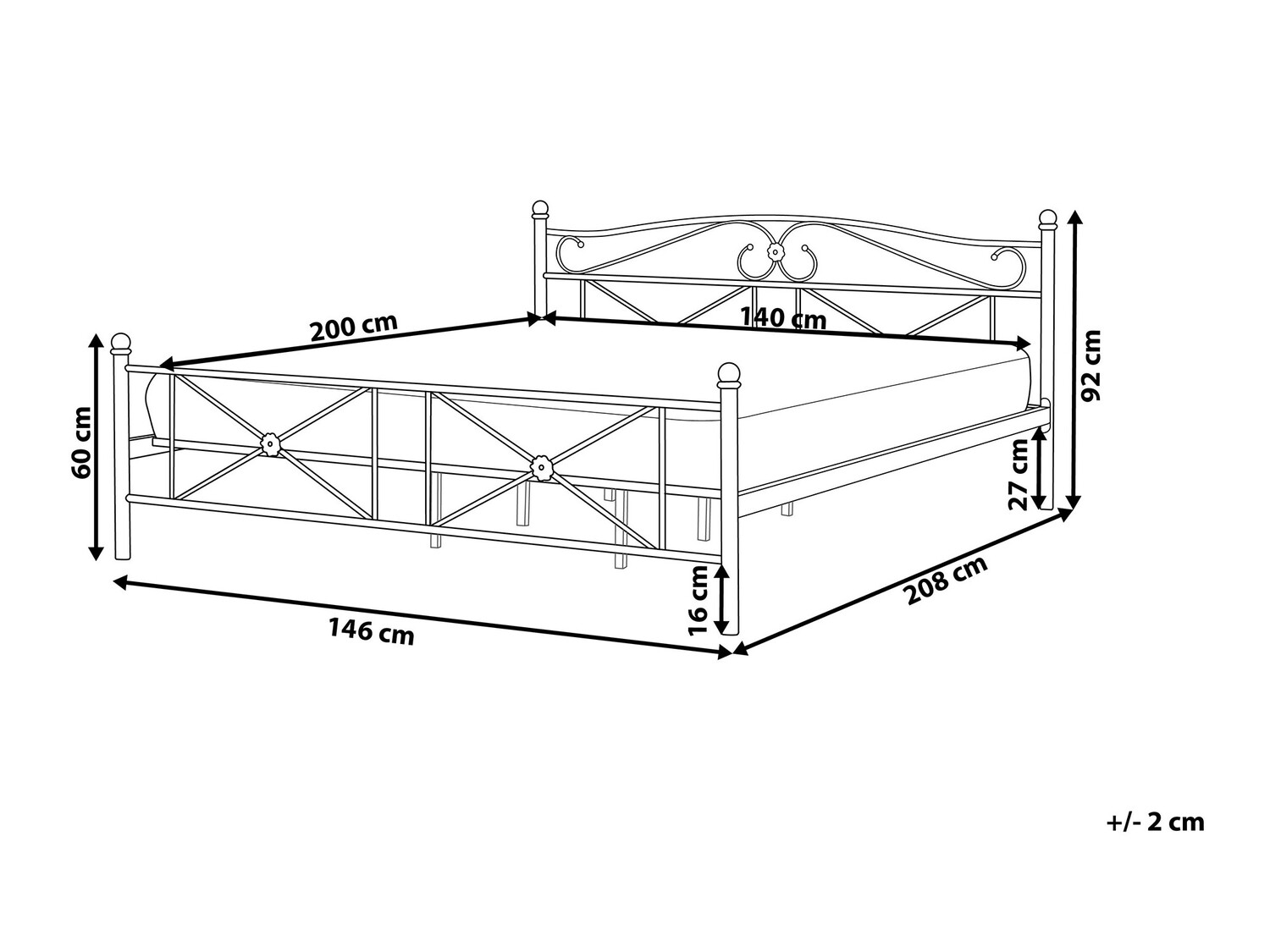 Postelja Berwyn 817 (Bela)