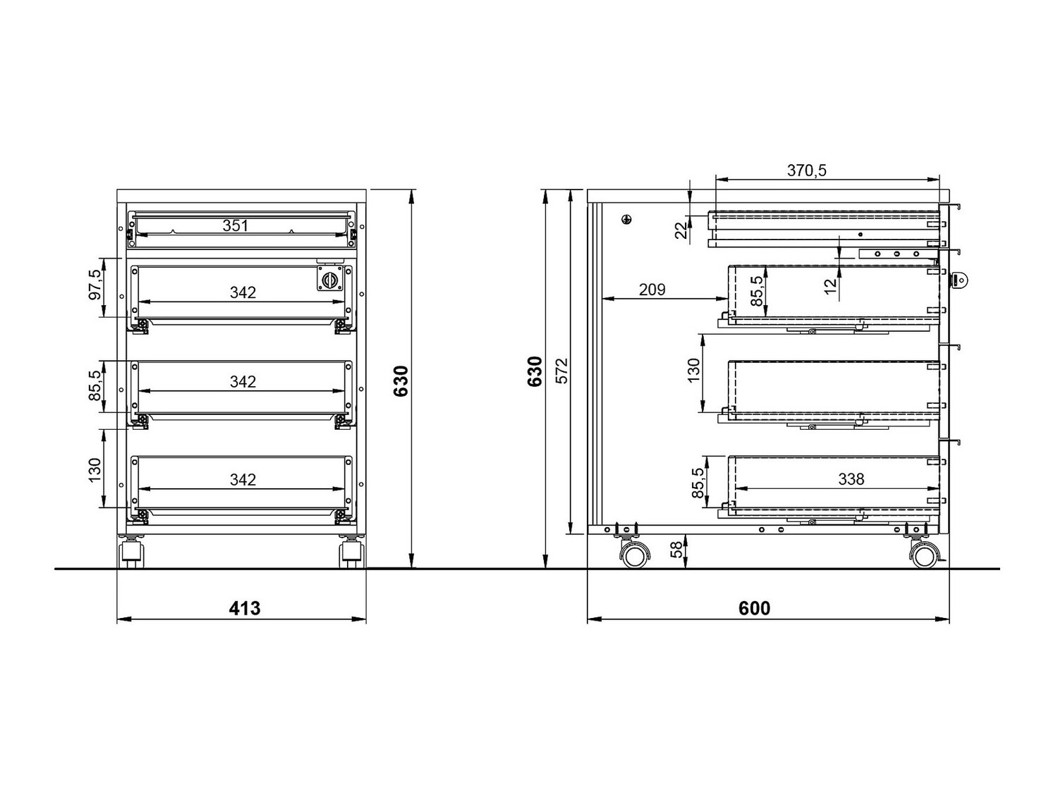 Predalnik Feltoru 106 (Grafit)