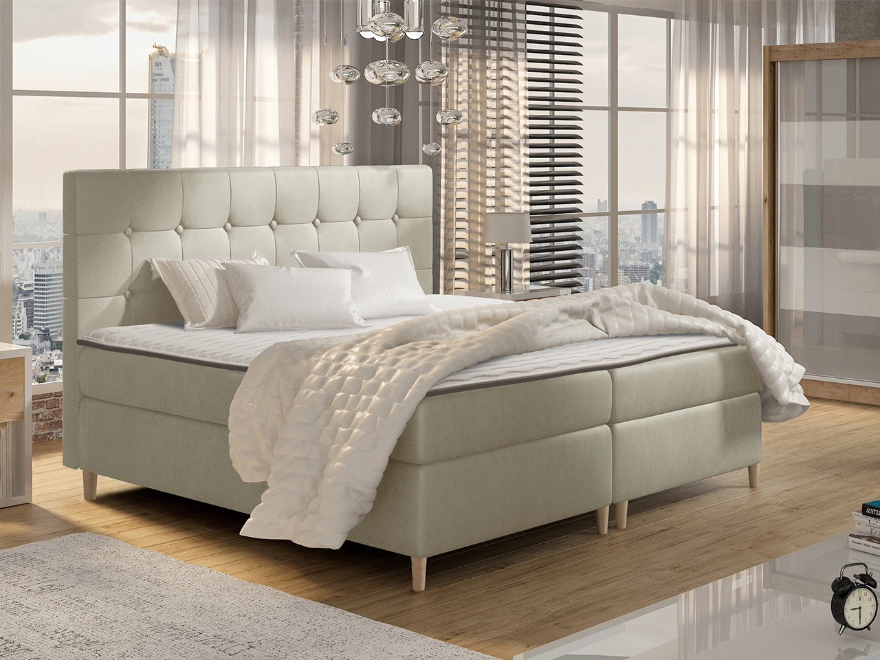 Boxspring postelja Caseus (Magic Velvet 2201)
