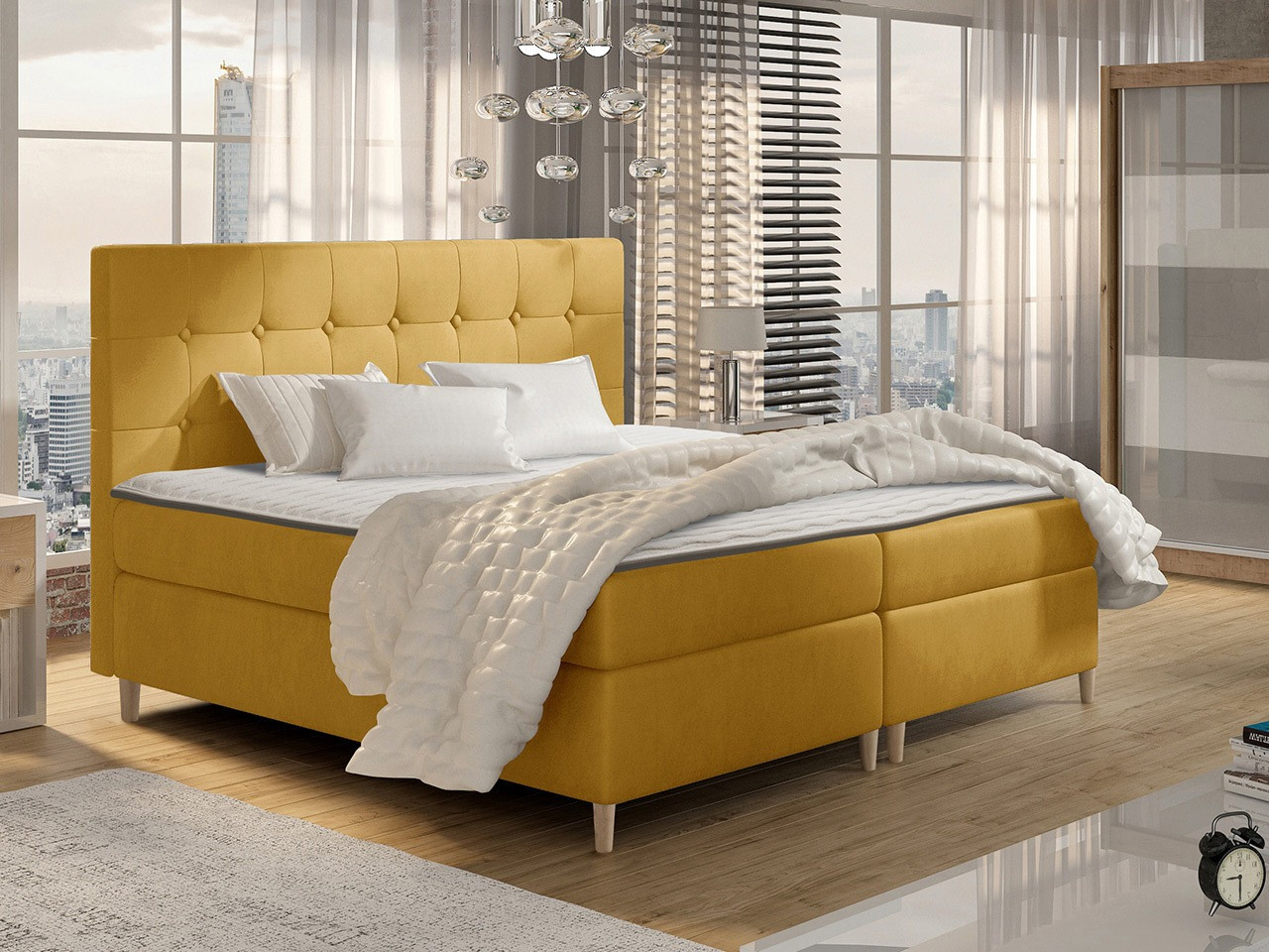 Boxspring postelja Caseus (Magic Velvet 2215)