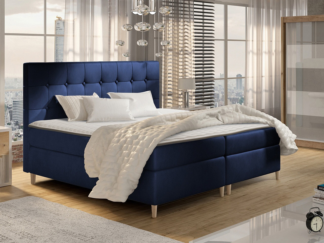 Boxspring postelja Caseus (Magic Velvet 2216)