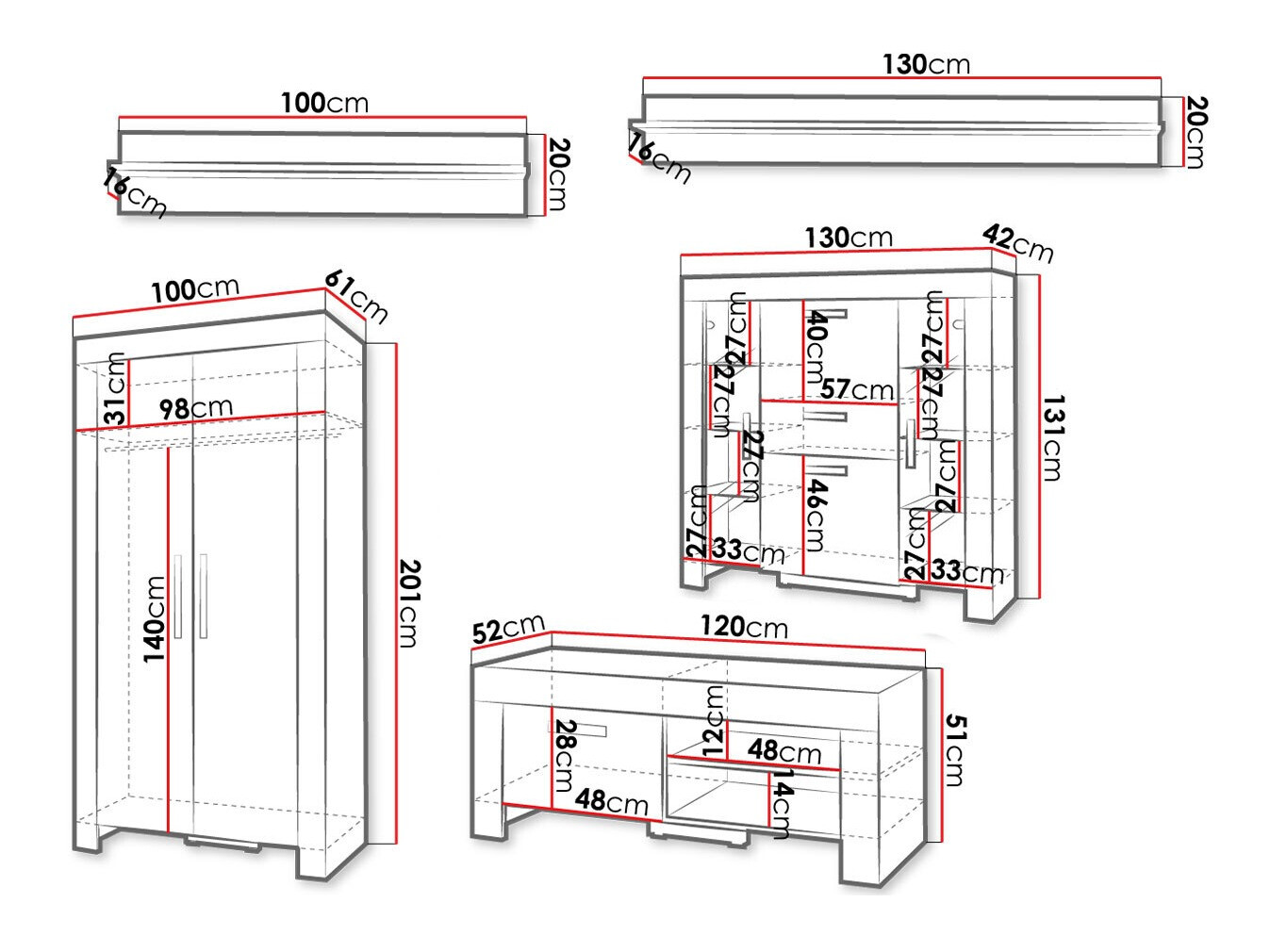 Komplet za dnevno sobo Melfeli 127 (Sonoma hrast)