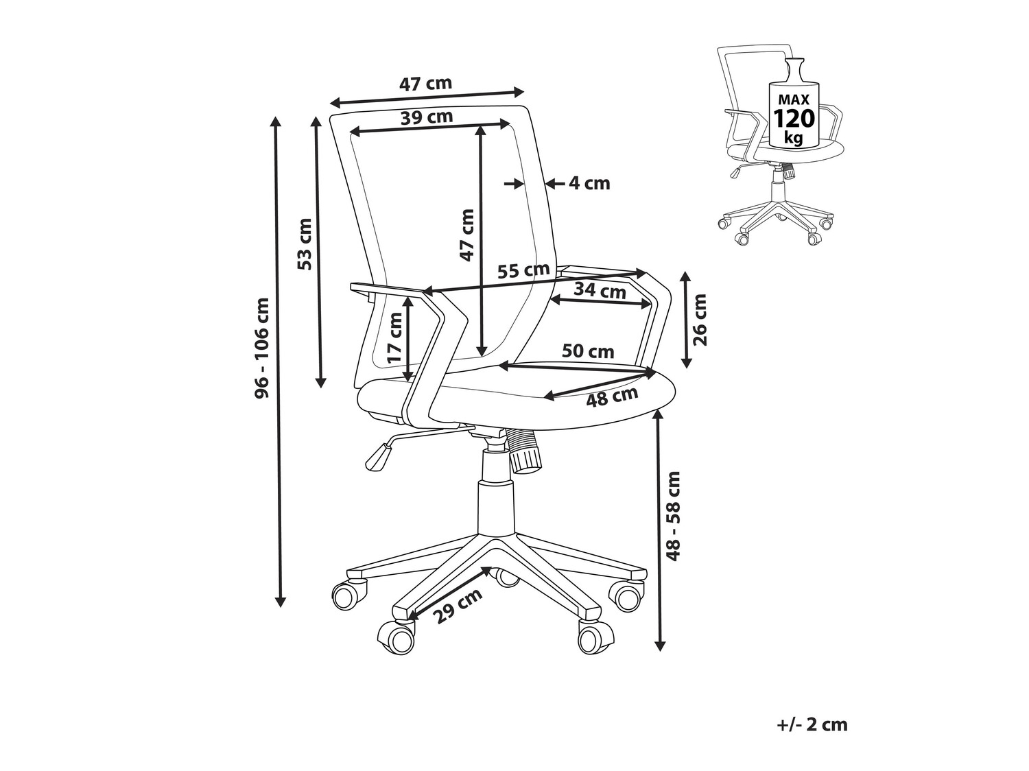 Pisarniški stol Berwyn 845 (Rdeča)