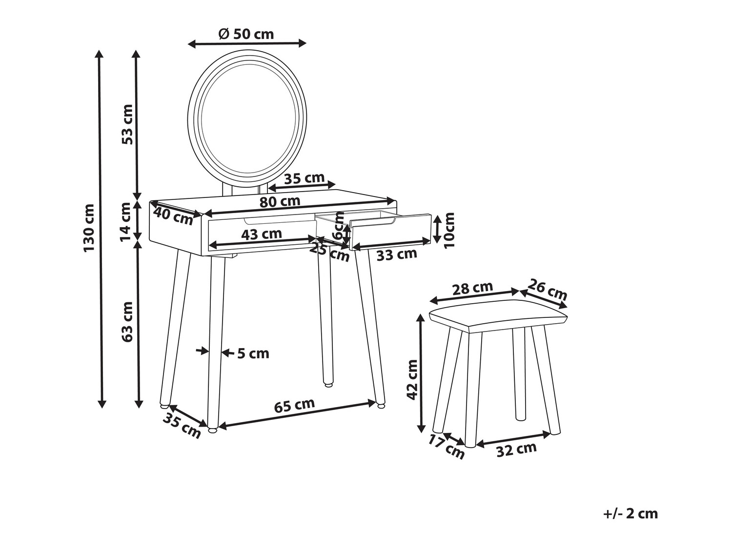 Toaletna mizica Berwyn 846