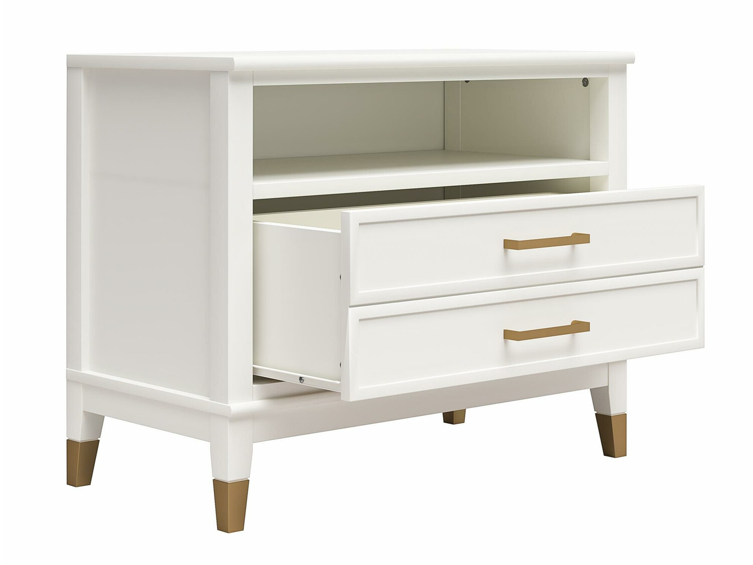 Nočna omarica CosmoLiving by Cosmopolitan Belromu 107 (Bela)