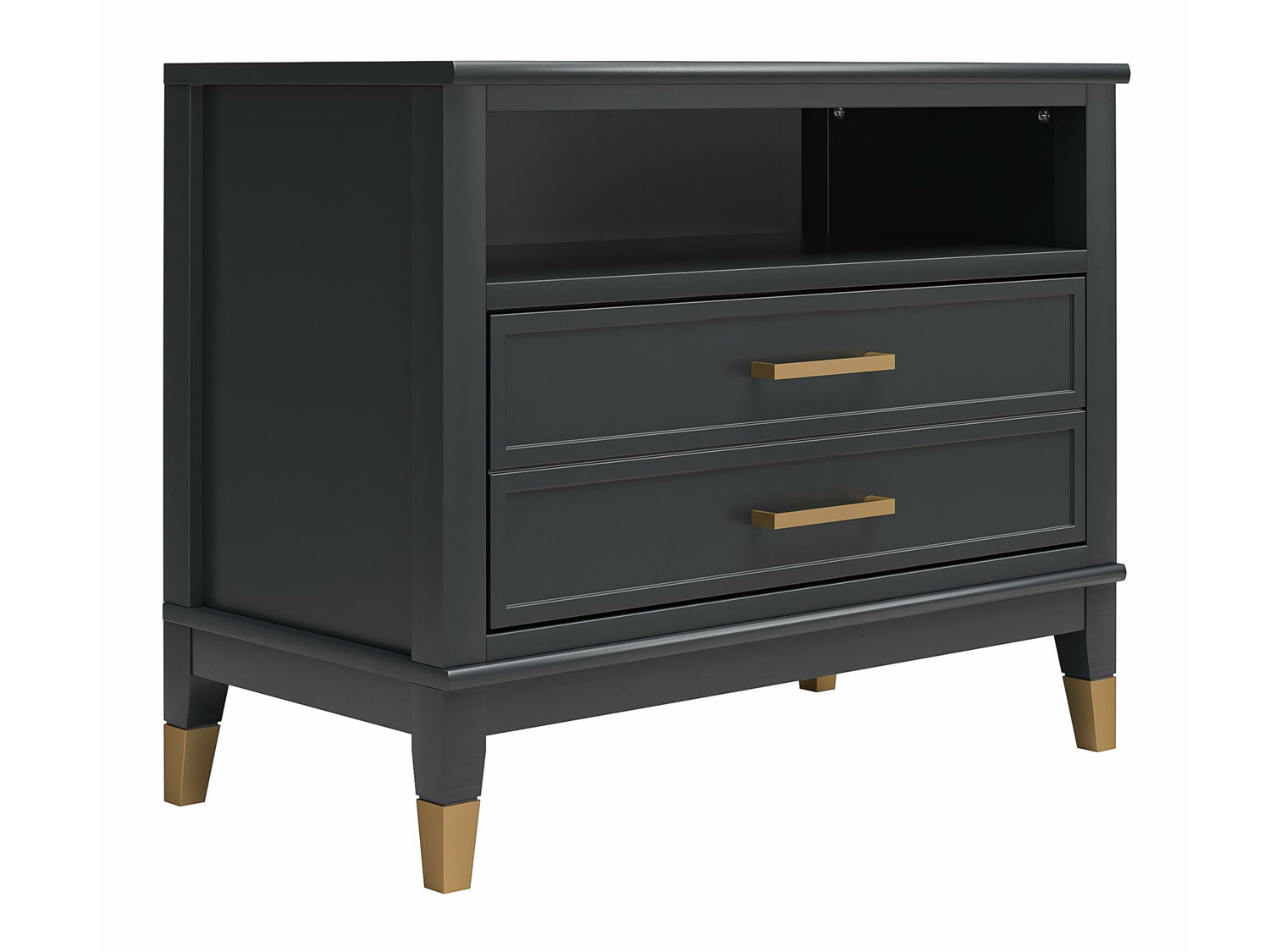 Nočna omarica CosmoLiving by Cosmopolitan Belromu 107 (Črna)