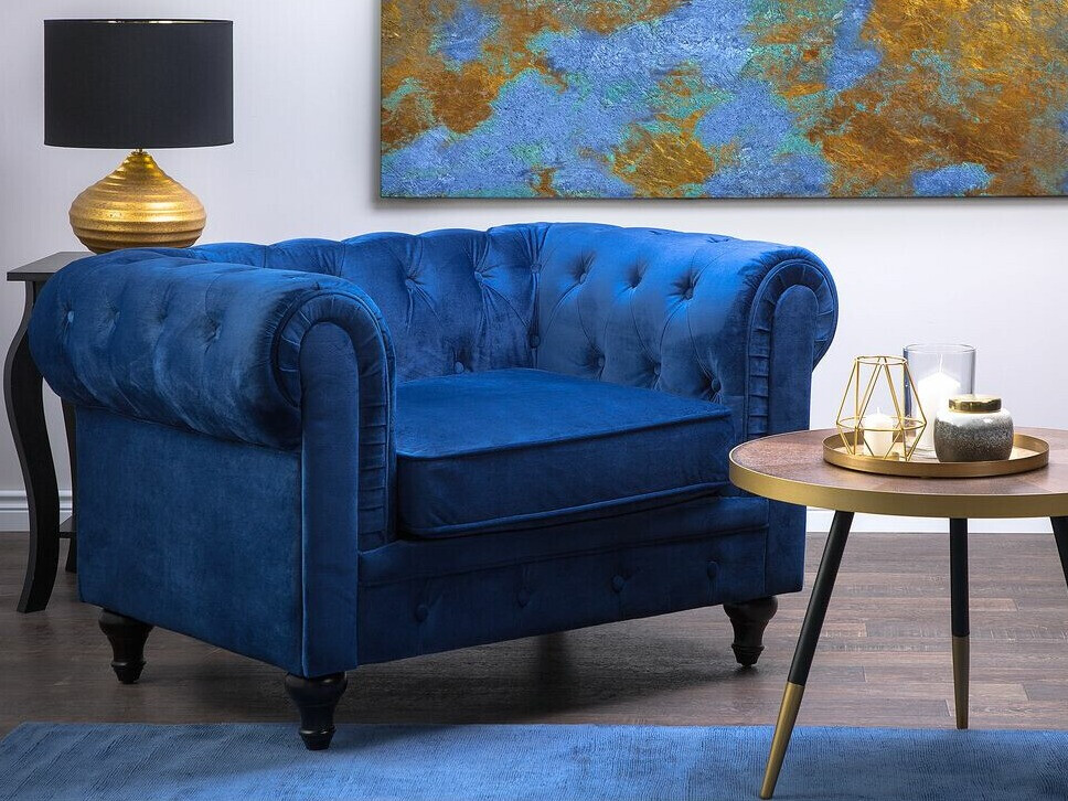 Chesterfield fotelj Cirdoro 102 (Modra)