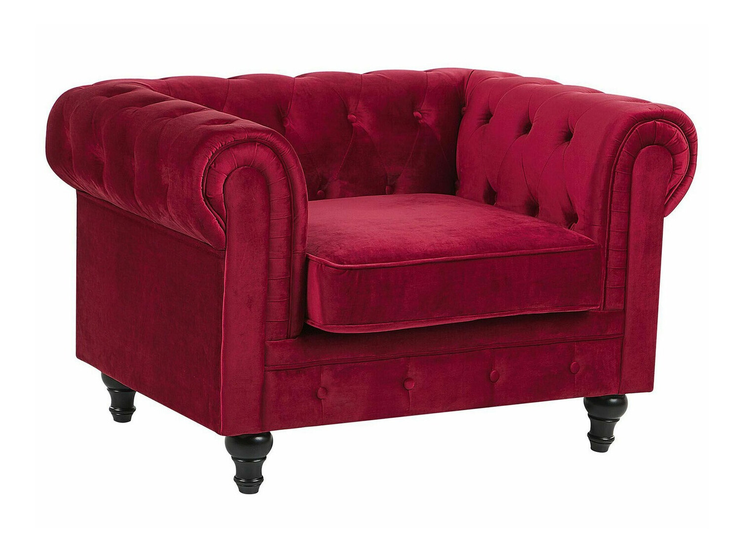 Chesterfield fotelj Cirdoro 102 (Rdeča)