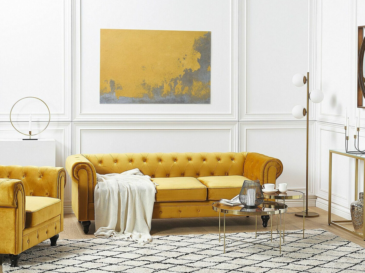 Kavč chesterfield Cirdoro 101 (Rumena)