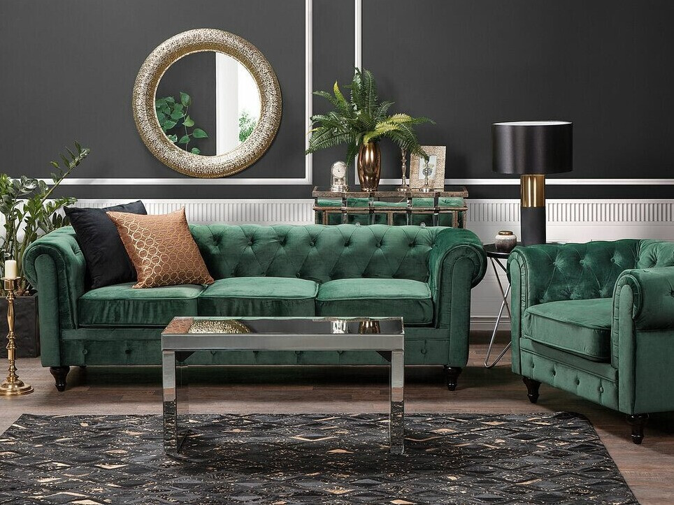 Kavč chesterfield Cirdoro 101 (Zelena)