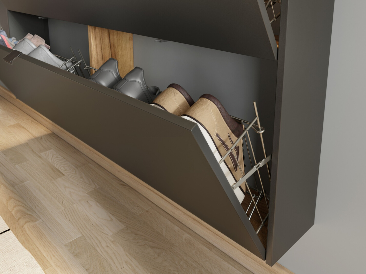 Omarica za čevlje Cirsale 108 (Grafit + Navarra hrast)