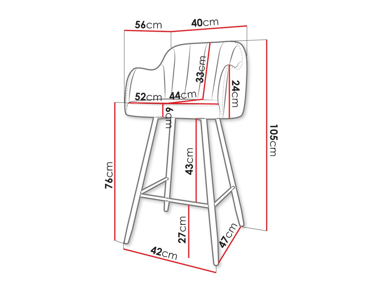 Barski stol Comfivo 103 (Magic Velvet 2219)