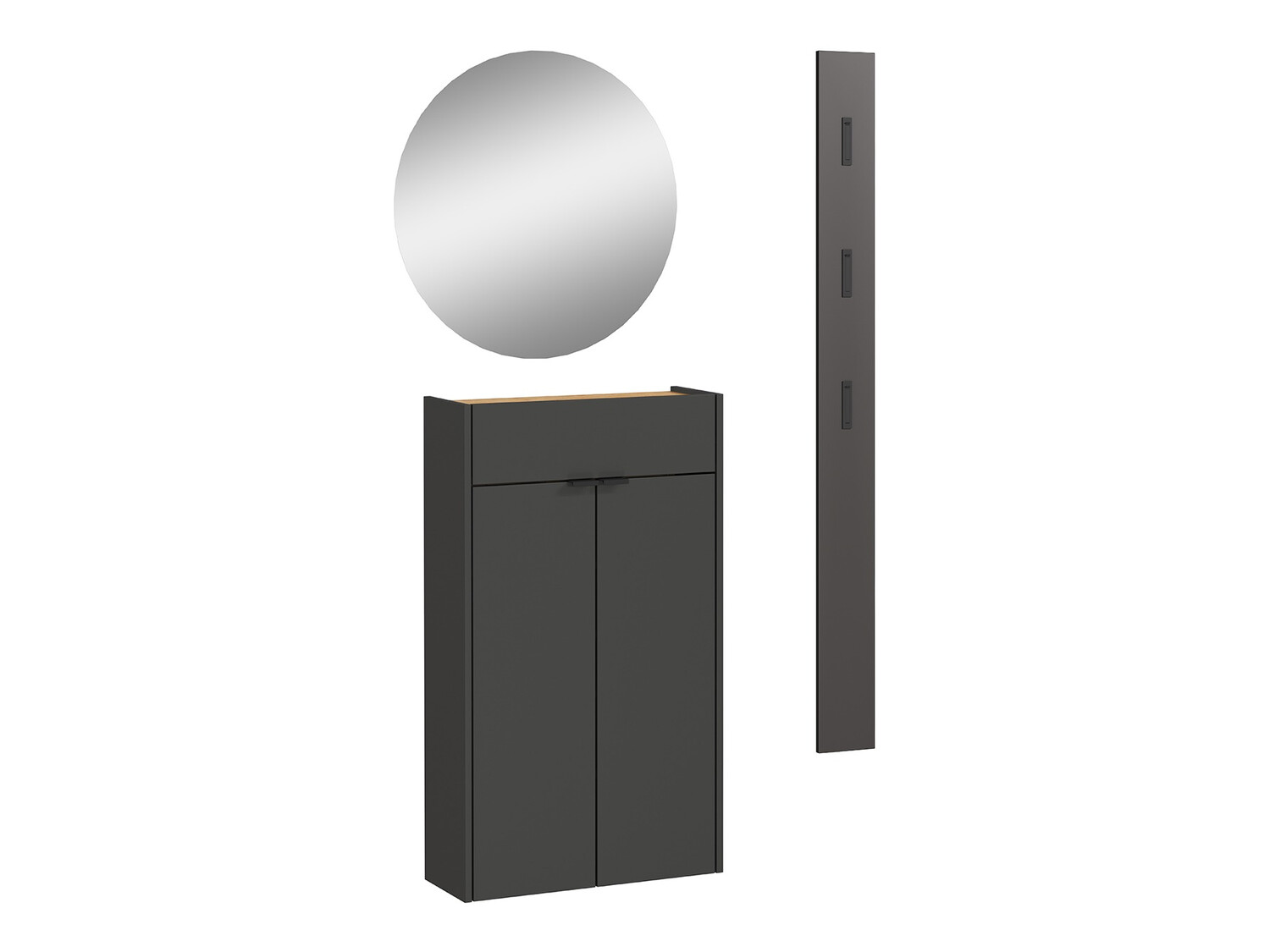 Komplet za predsobo Cirsale 104 (Grafit + Navarra hrast)