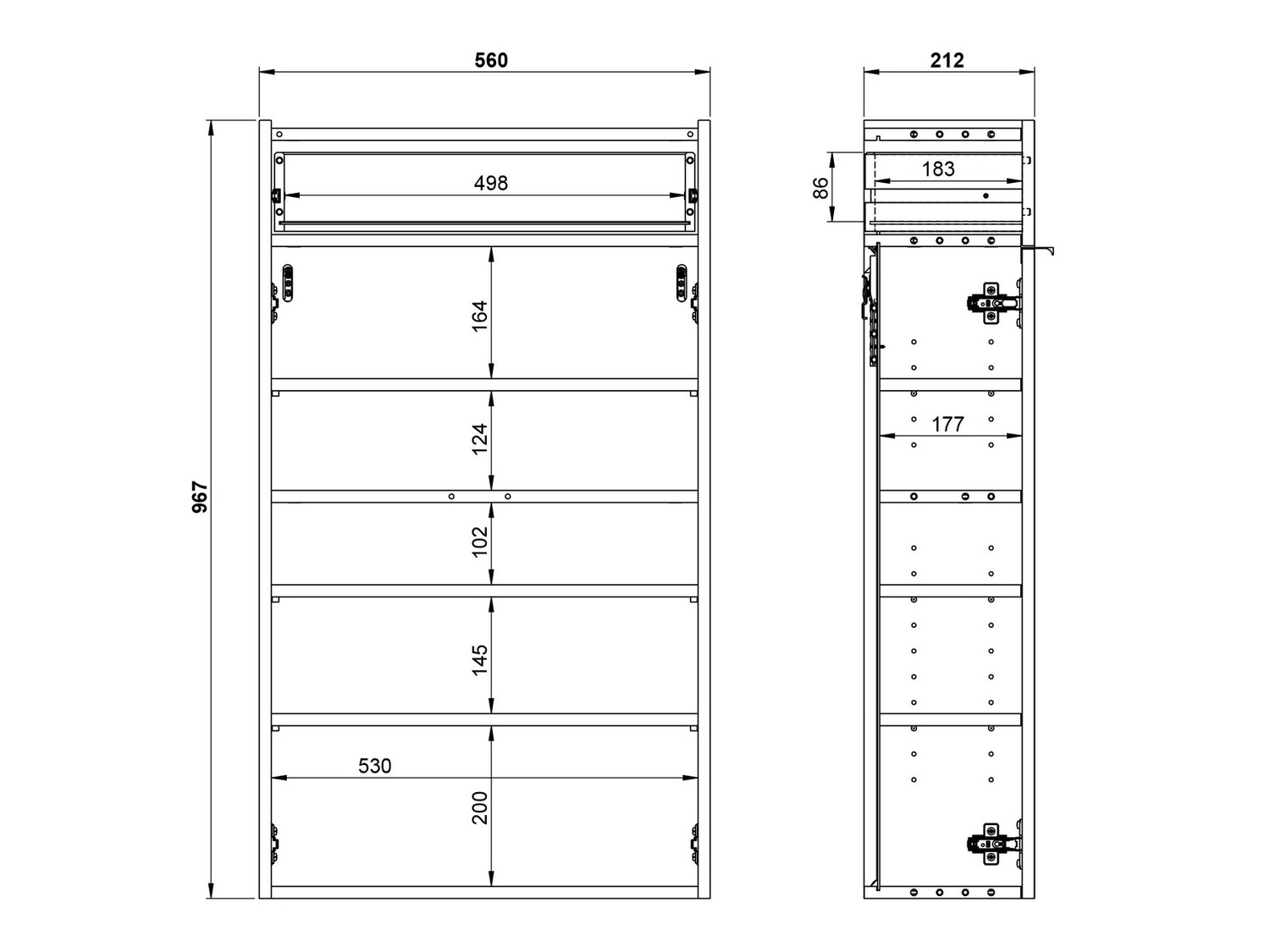 Komplet za predsobo Cirsale 104 (Grafit + Navarra hrast)