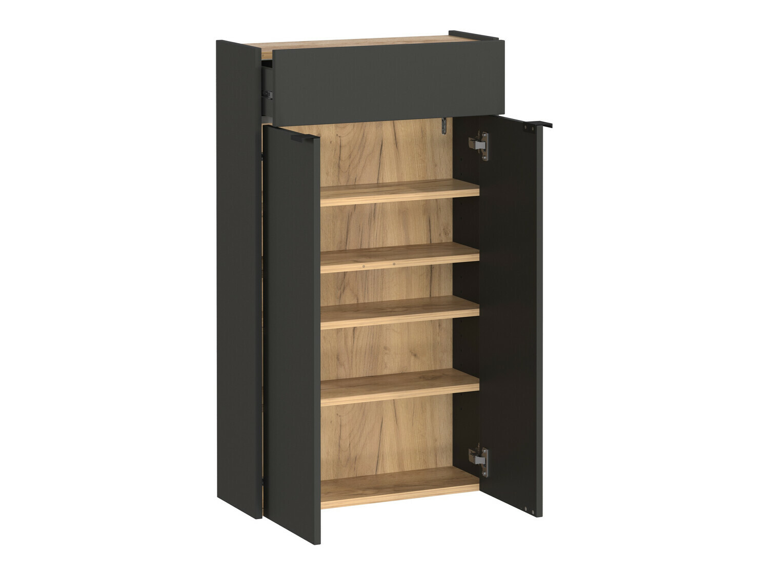 Komplet za predsobo Cirsale 104 (Grafit + Navarra hrast)