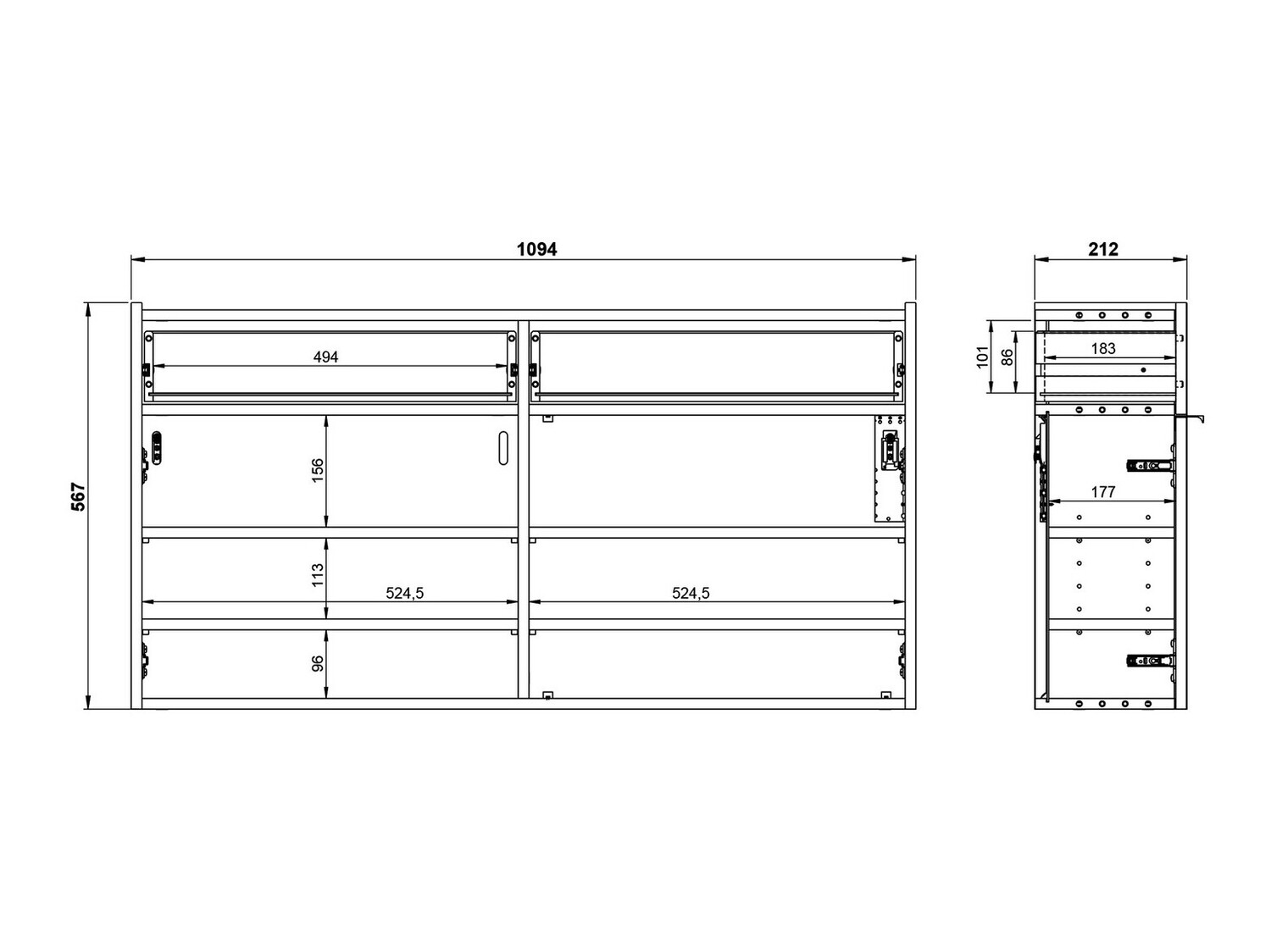 Komplet za predsobo Cirsale 106 (Prašno zelena + Navarra hrast)