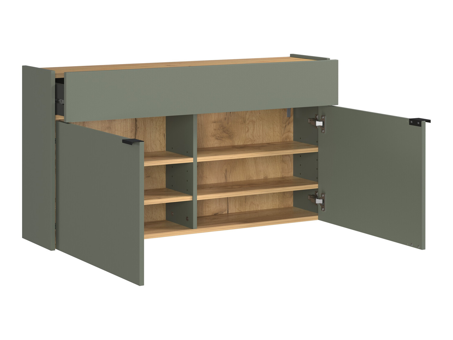 Komplet za predsobo Cirsale 106 (Prašno zelena + Navarra hrast)