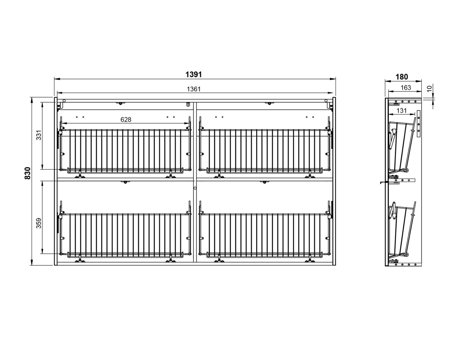 Komplet za predsobo Cirsale 109 (Prašno zelena + Navarra hrast)