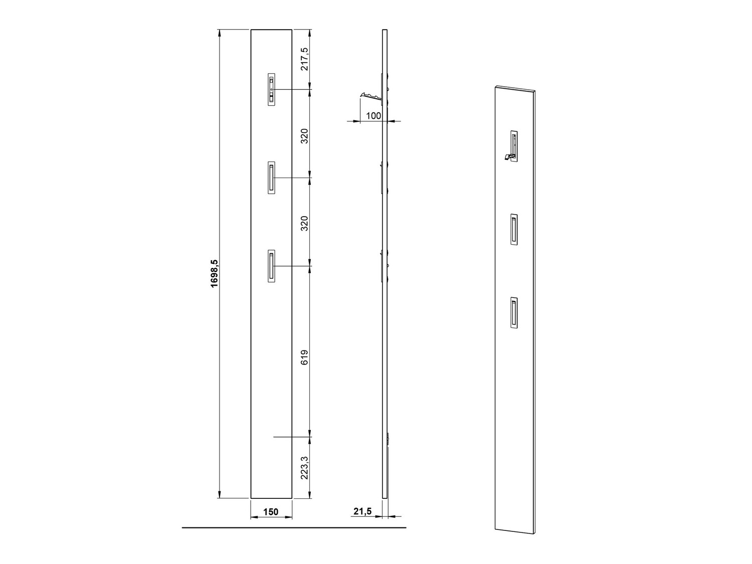 Komplet za predsobo Cirsale 109 (Prašno zelena + Navarra hrast)