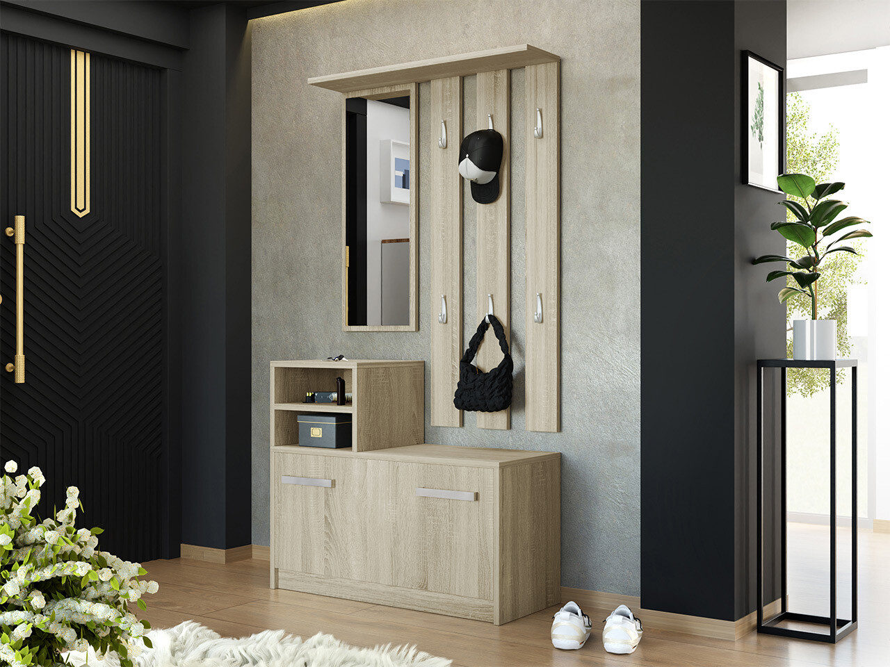 Komplet za predsobo Mandeville 100 (Sonoma hrast)