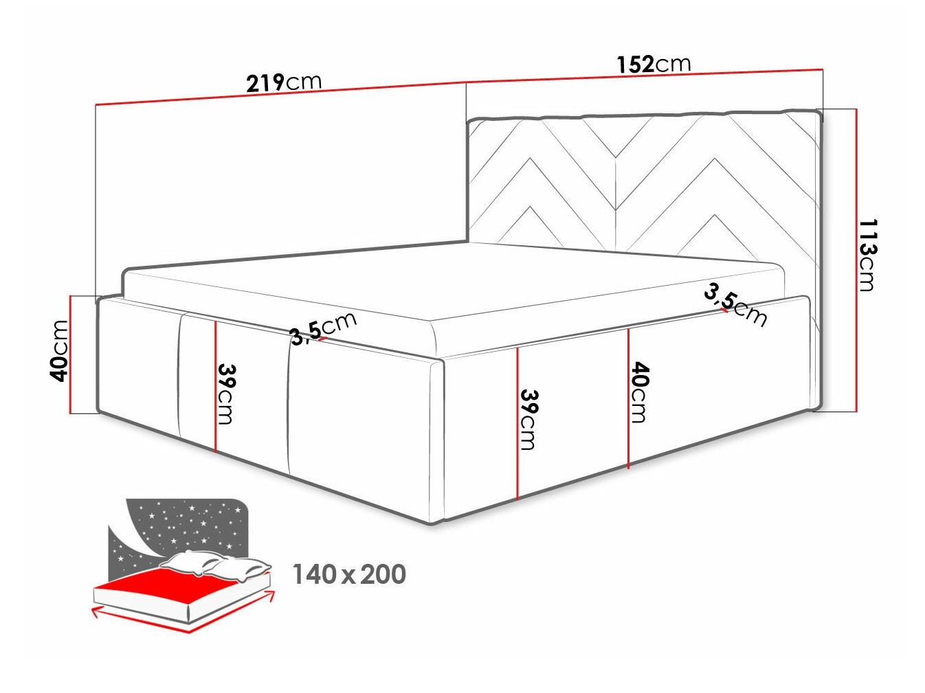 Postelja ComfiDream 175 (Fresh 13)