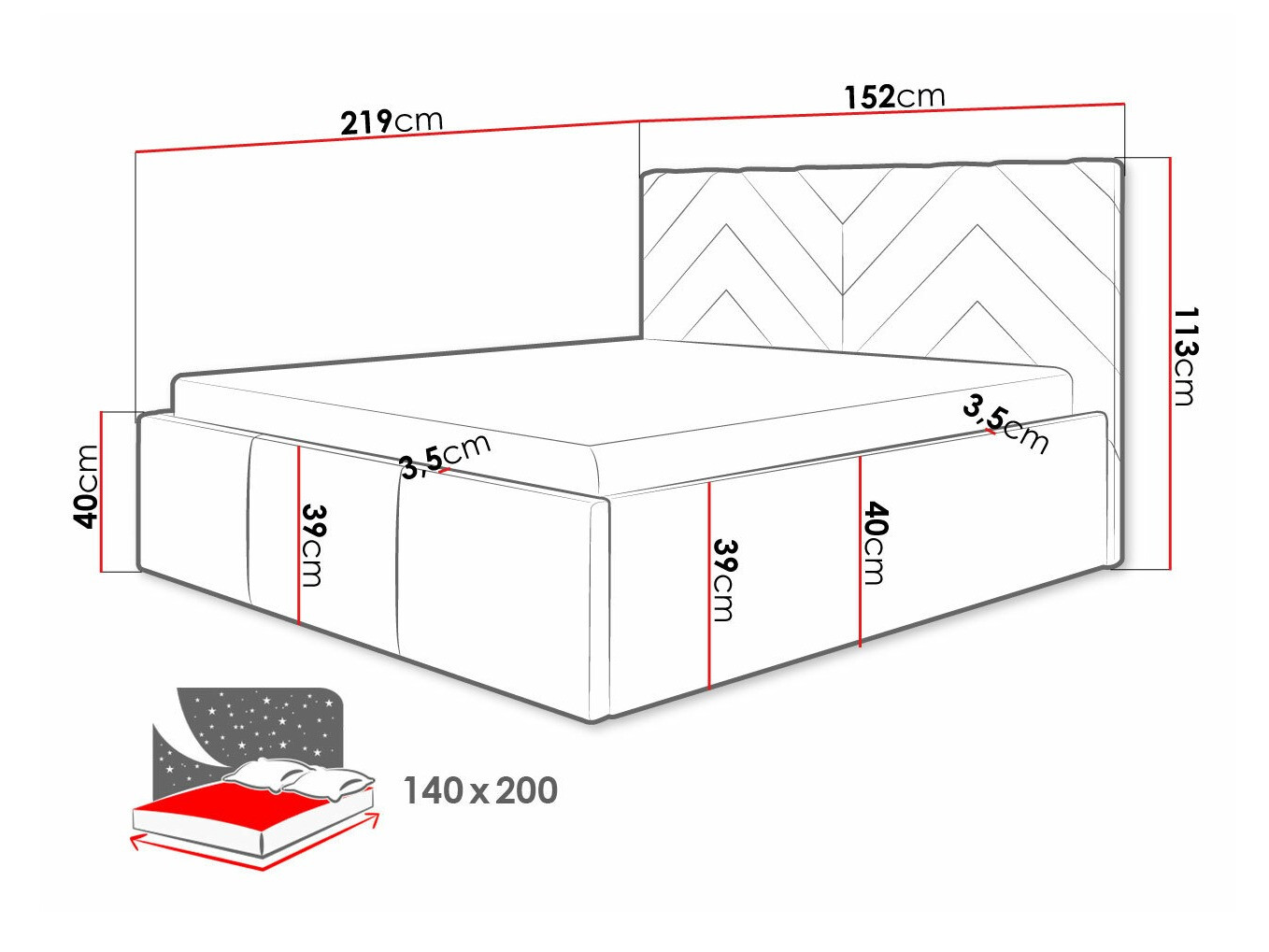 Postelja ComfiDream Skyiel (Fresh 11)