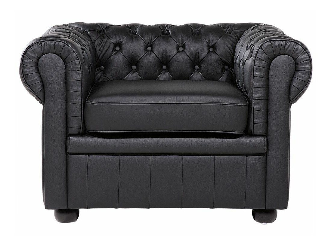 Chesterfield fotelj Cirdoro 105 (Črna)