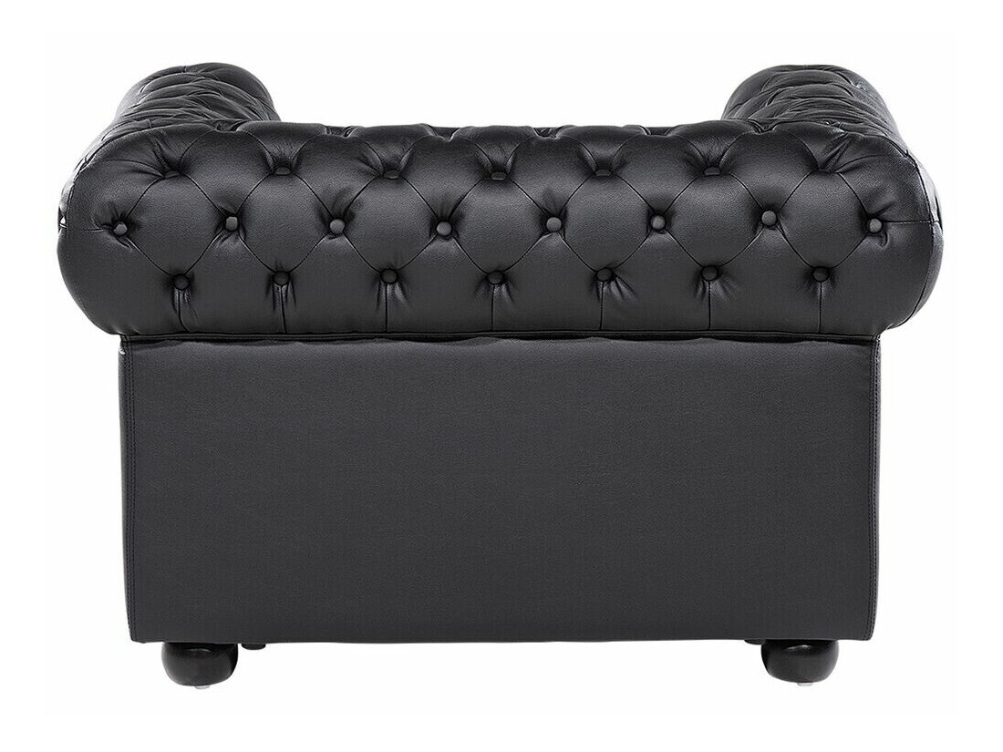 Chesterfield fotelj Cirdoro 105 (Črna)