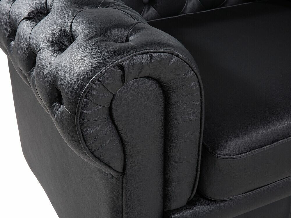 Chesterfield fotelj Cirdoro 105 (Črna)