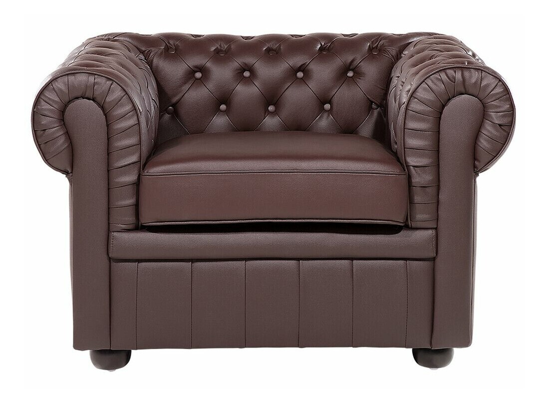 Chesterfield fotelj Cirdoro 105 (Temno rjava)