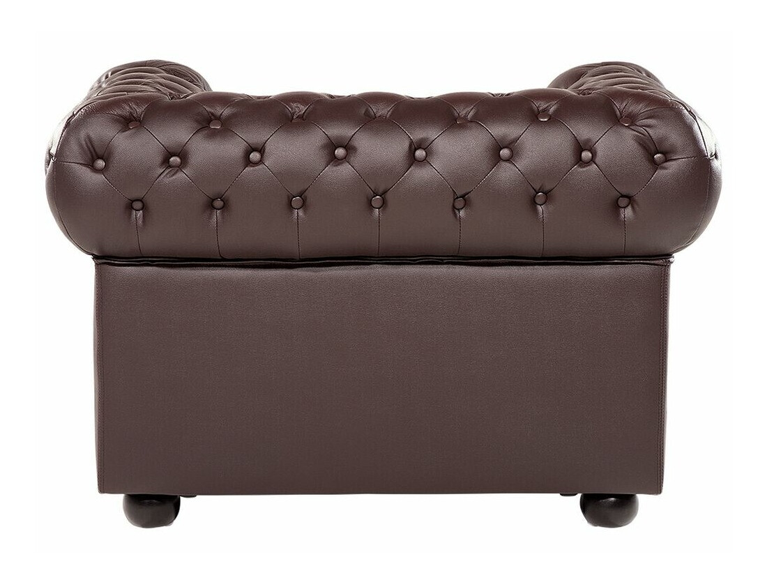 Chesterfield fotelj Cirdoro 105 (Temno rjava)