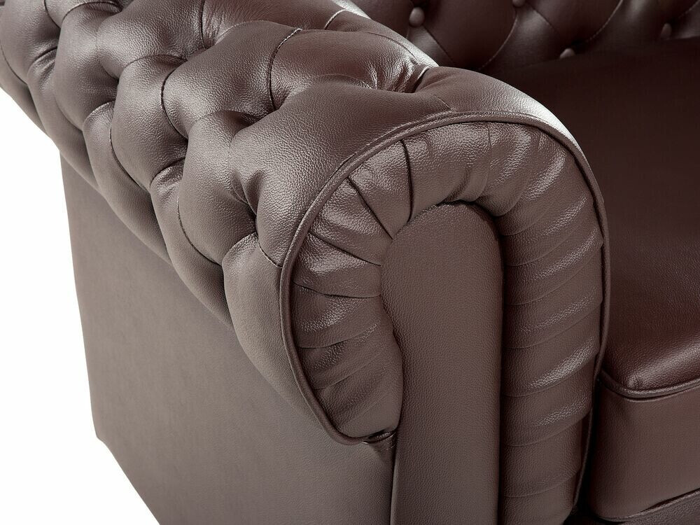 Chesterfield fotelj Cirdoro 105 (Temno rjava)