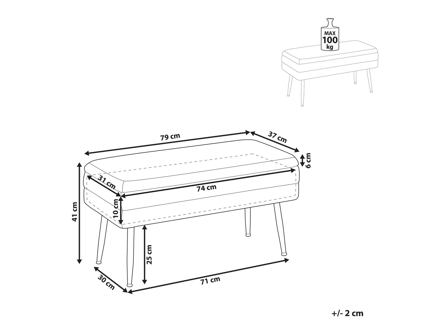 Klop z oblazinjenjem Berwyn 863 (Siva)