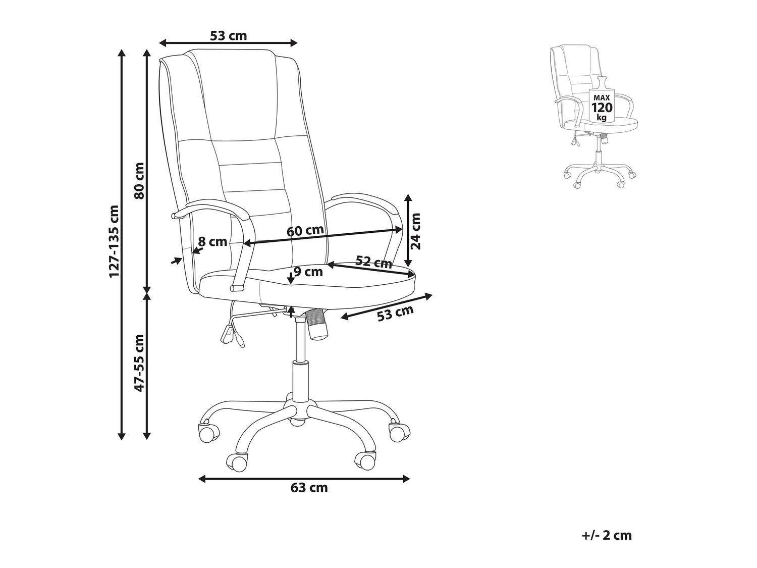 Pisarniški stol Berwyn 861 (Bež)