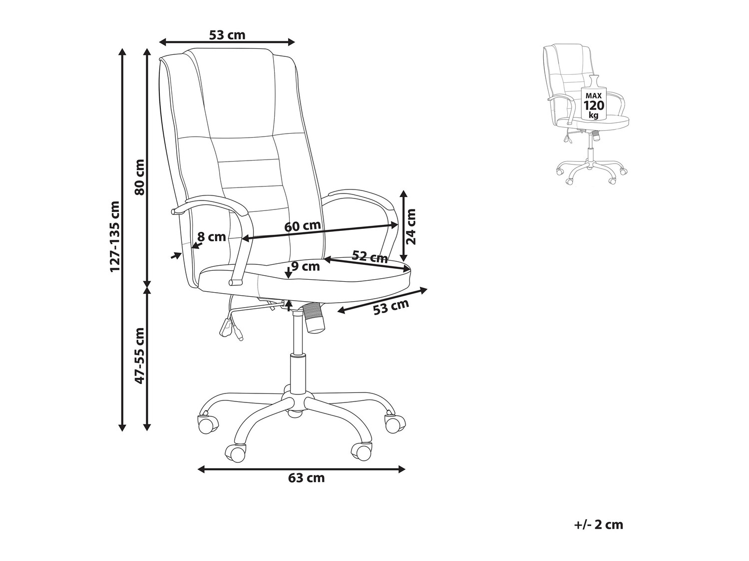 Pisarniški stol Berwyn 871 (Bež)