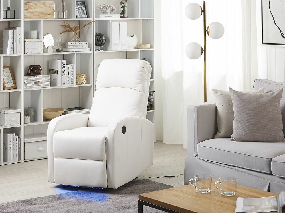 Fotelj s počivalnikom Berwyn 890 (Bela)