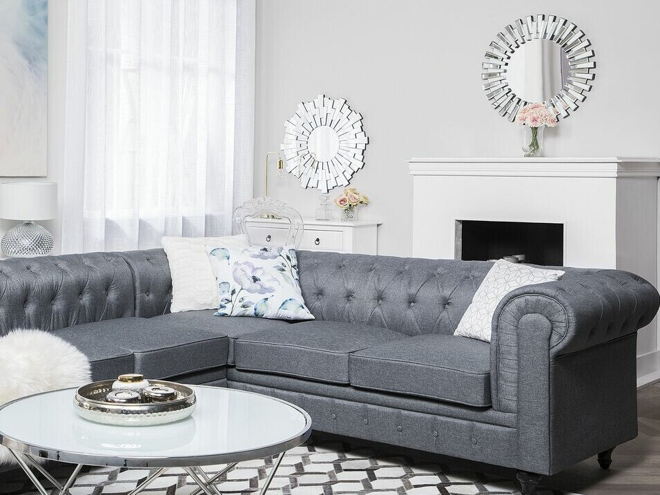 Chesterfield kotna garnitura Cirdoro 109 (Siva)