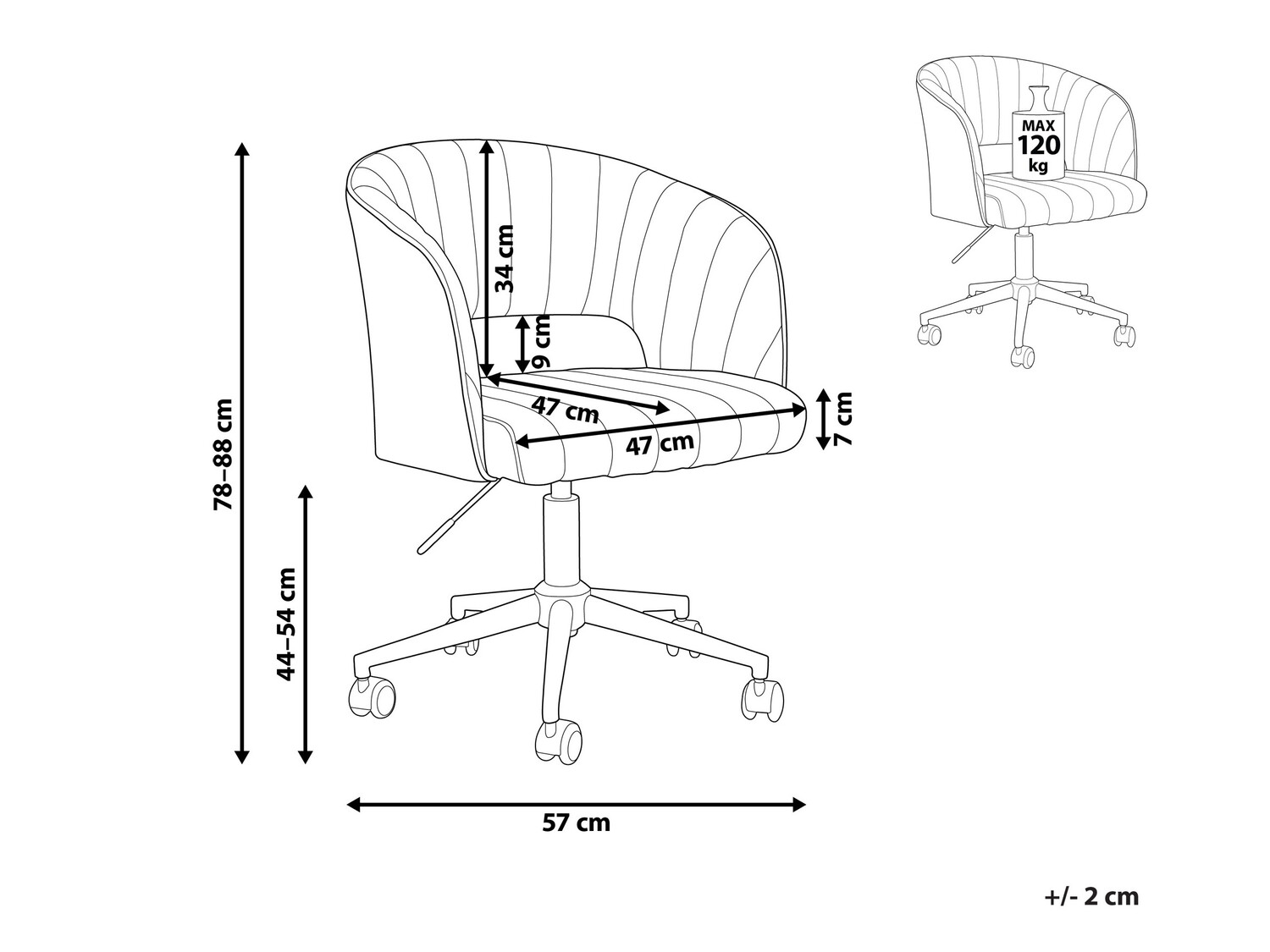 Pisarniški stol Berwyn 894 (Bež)
