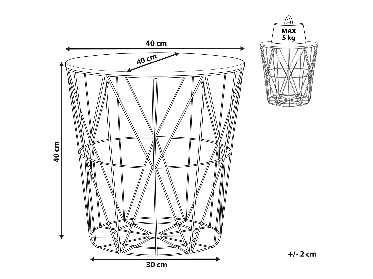 Stranska mizica Berwyn 914 (Zlata)