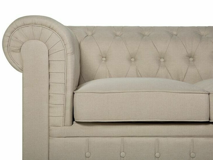 Chesterfield oblazinjeno pohištvo Cirdoro 111 (Beige)