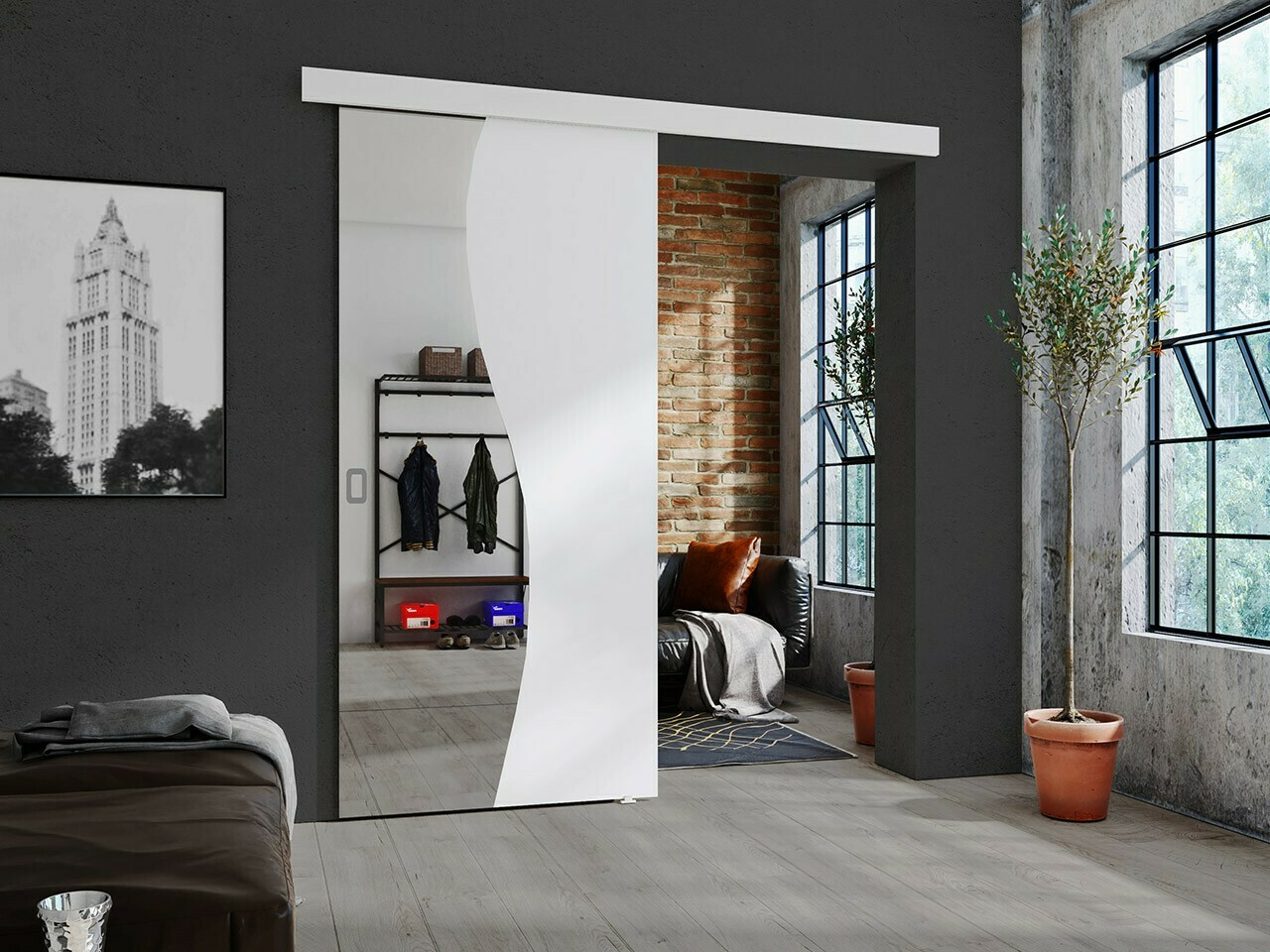 Drsna vrata Dover 213 (Bela)