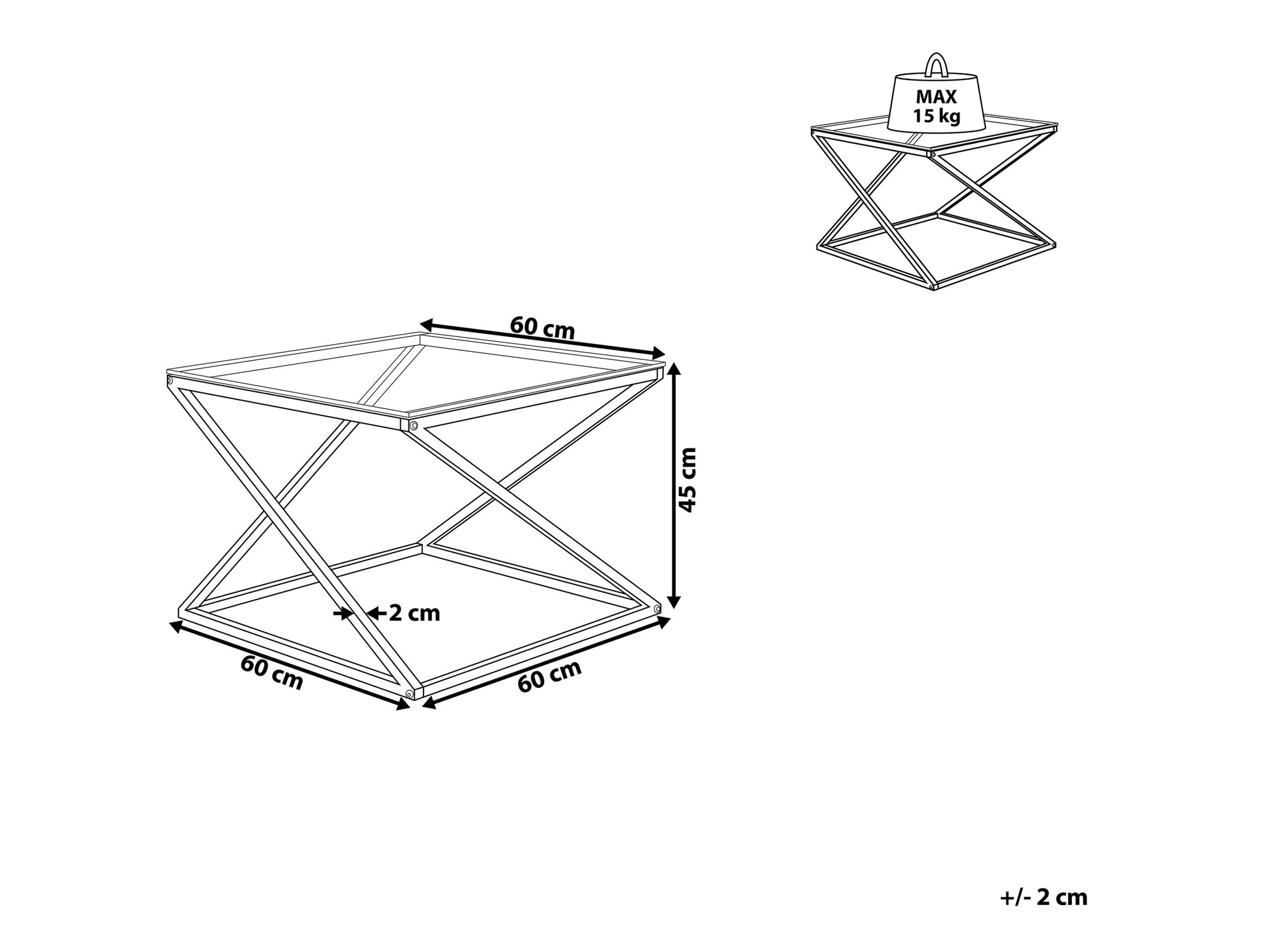 Klubska mizica Berwyn 933 (Srebrna)