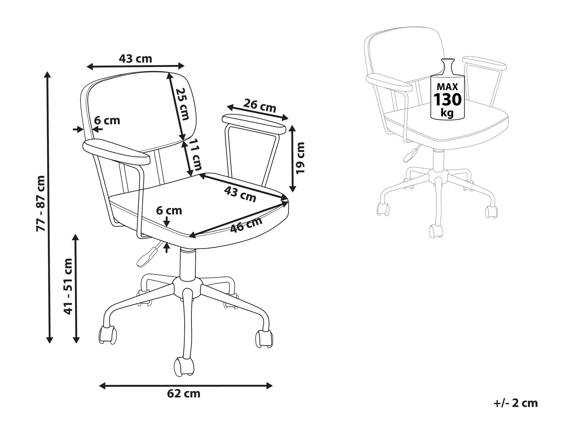 Pisarniški stol Berwyn 929 (Temno rjava)
