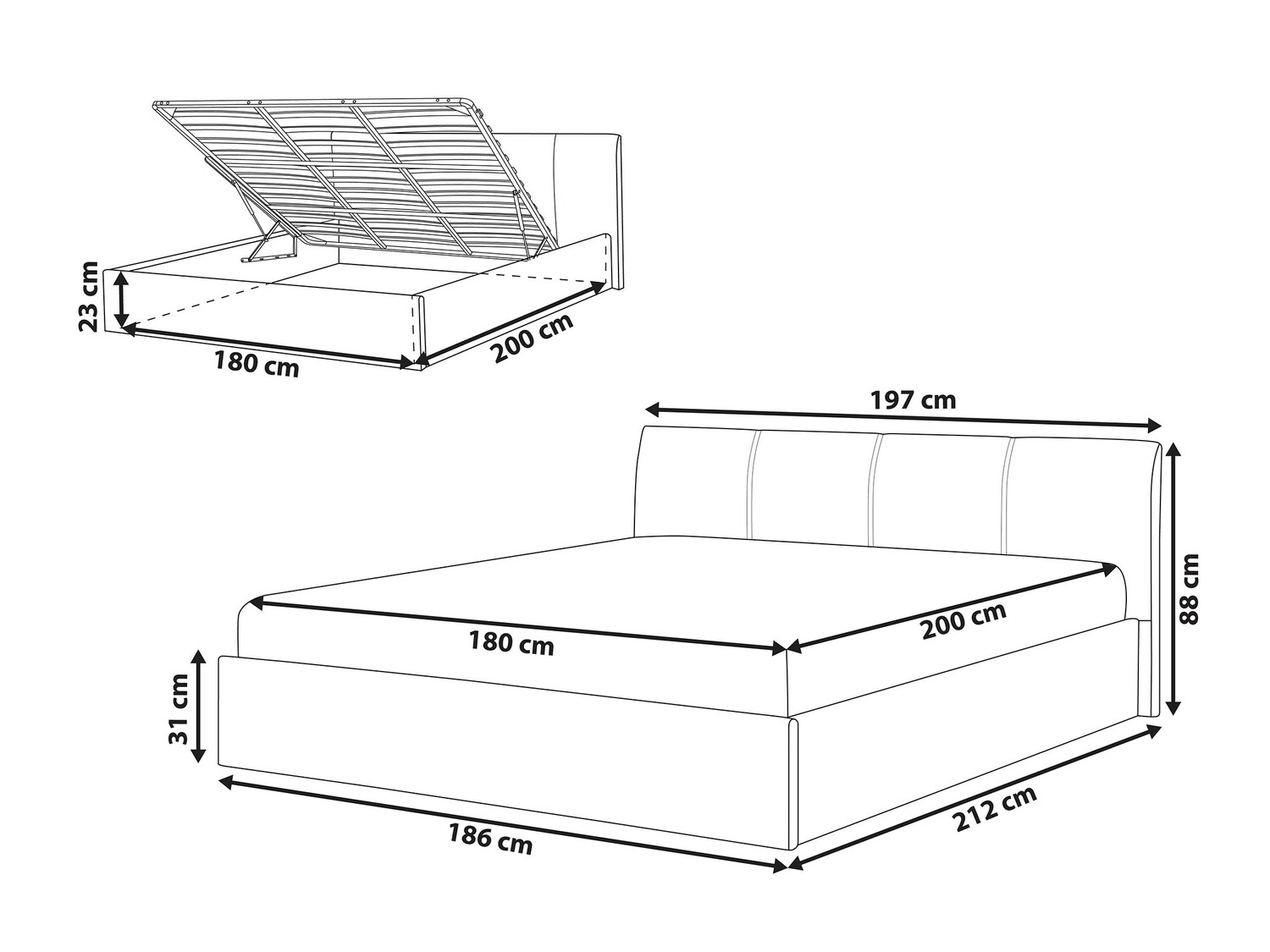 Postelja Berwyn 913 (Siva)